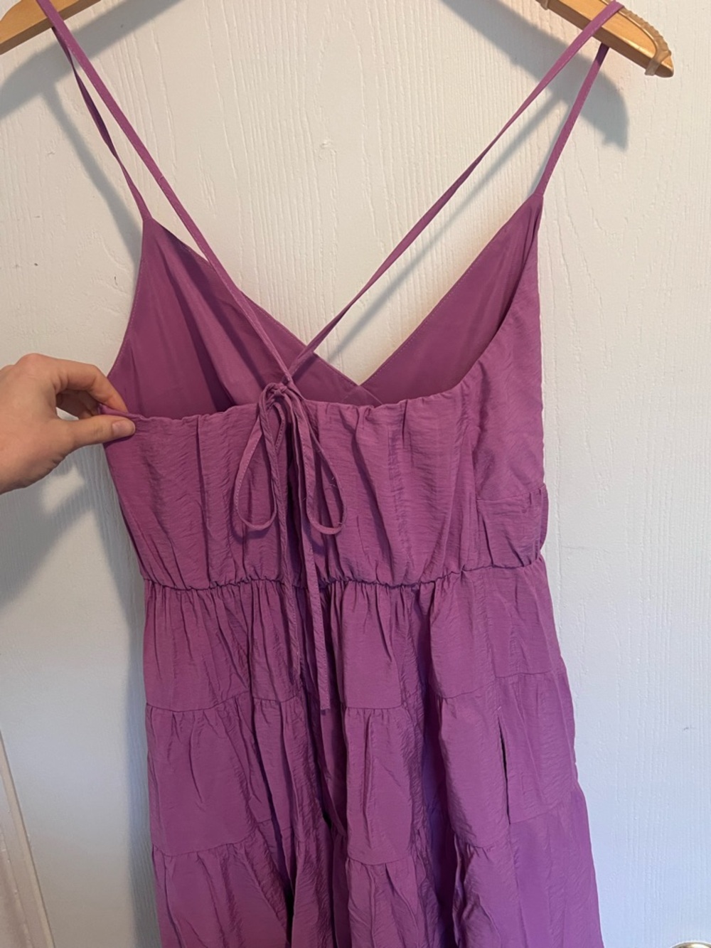 Abercrombie Purple Flowy Tiered Dress - Picture 4 of 4